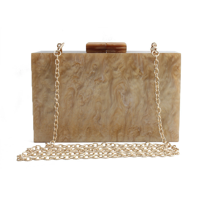 Women Handbag Marble Pattern Acrylic Bag