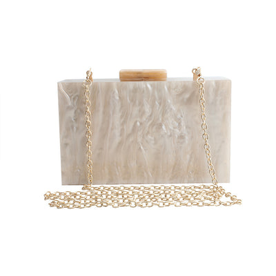 Women Handbag Marble Pattern Acrylic Bag