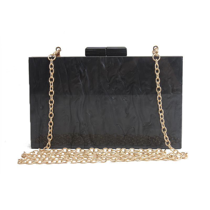 Women Handbag Marble Pattern Acrylic Bag