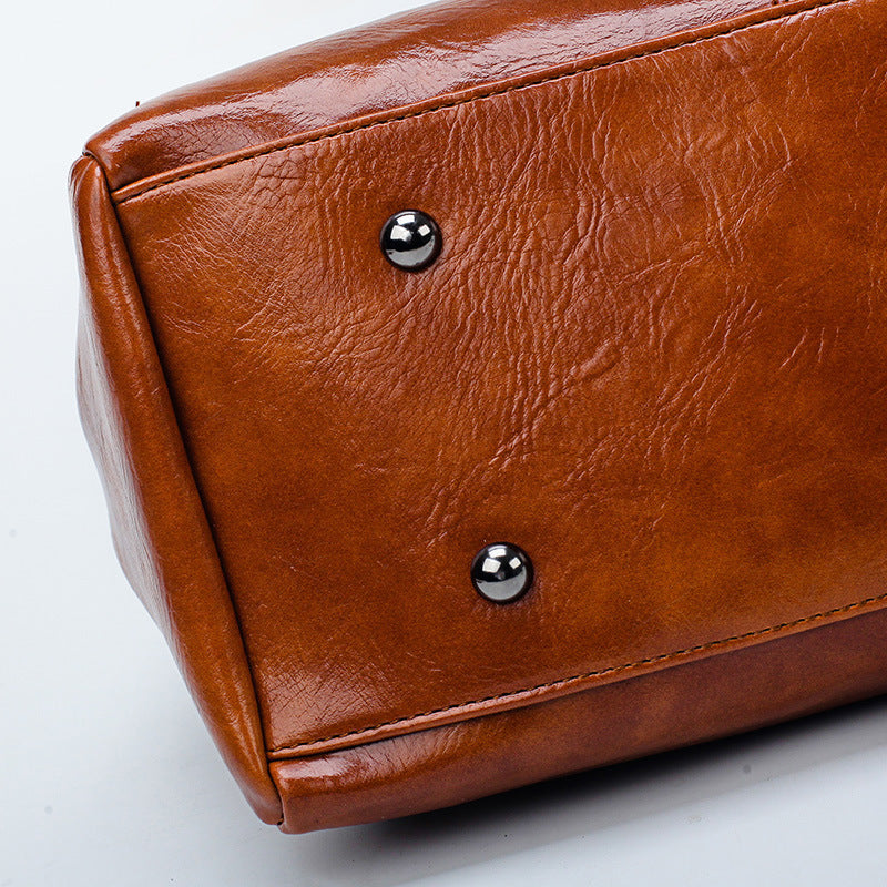 Vintage Oil Wax leather luxury handbag