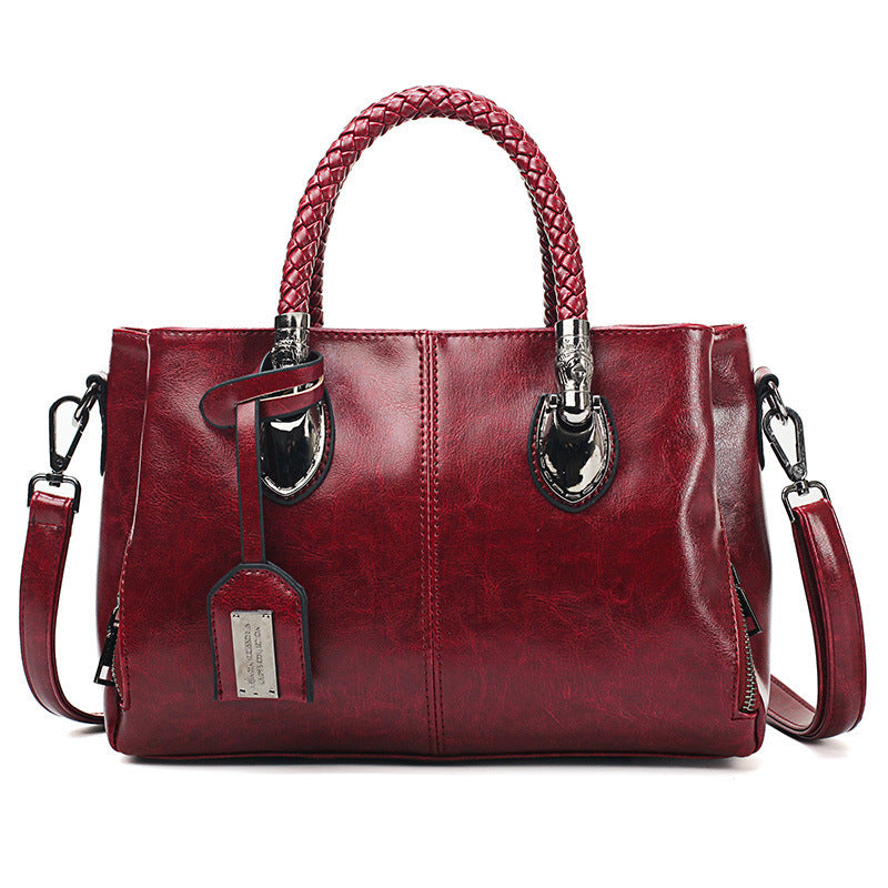 Vintage Oil Wax leather luxury handbag