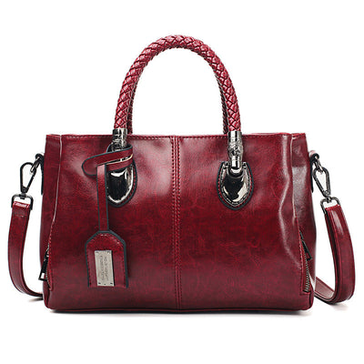 Vintage Oil Wax leather luxury handbag