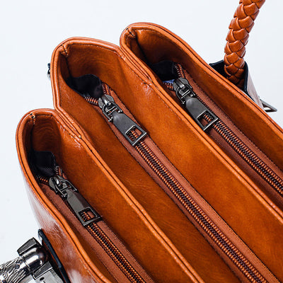 Vintage Oil Wax leather luxury handbag