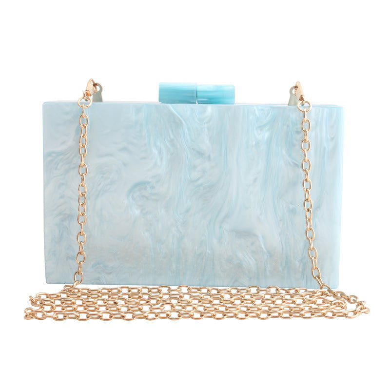 Women Handbag Marble Pattern Acrylic Bag