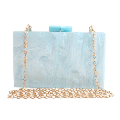 Women Handbag Marble Pattern Acrylic Bag