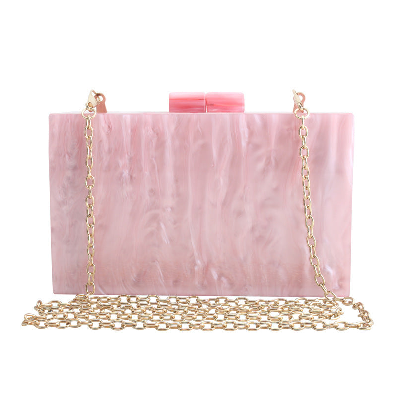 Women Handbag Marble Pattern Acrylic Bag