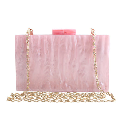 Women Handbag Marble Pattern Acrylic Bag