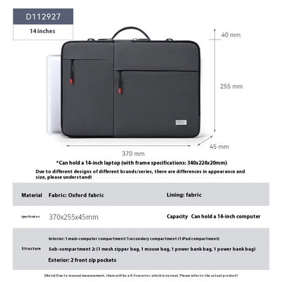 Men's 14-inch Laptop Liner Bag